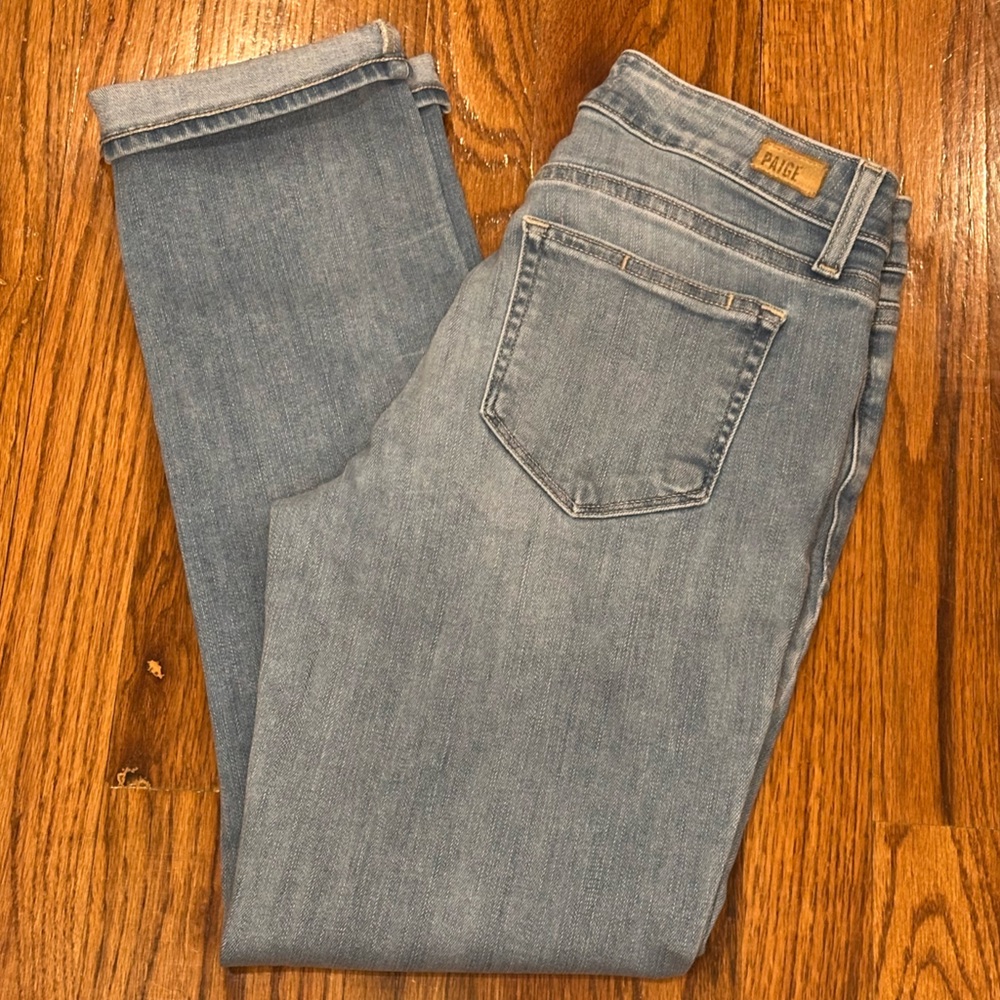 PAIGE Brigette Cropped Boyfriend Jeans Siri Deconstructed size 25